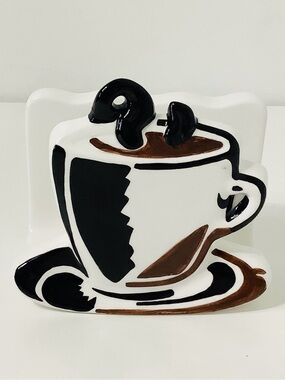 Studio Nova Ceramic Table Napkin Holder KT550 Cafe latte cappuccino EUC